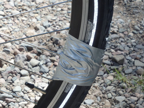 GDMBR: To be safe, because we had to ride out, we added more Duct tape.